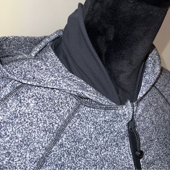 Lululemon Daily Practice Rio Mist Gray Black Zip Up Jacket - Womens size 10 - Picture 12 of 16